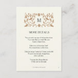 Vintage Chapter Page Wedding Insert Card.