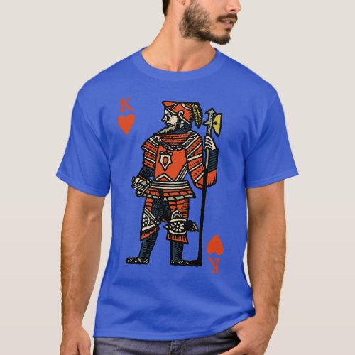 Vintage Character of Playing d King of Hearts T_Shirt