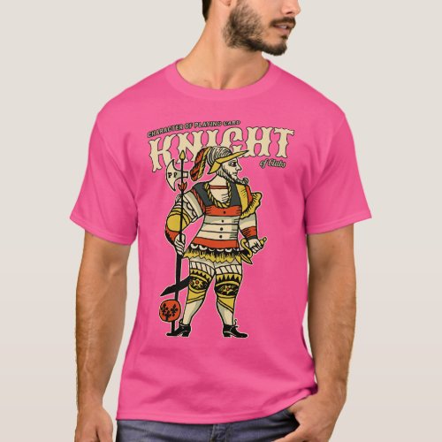 Vintage Character of Playing d Knight of Clubs T_Shirt