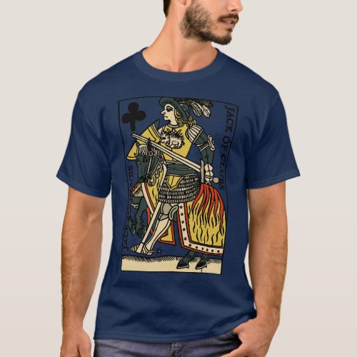 Vintage Character of Playing d of Clubs 1 T_Shirt