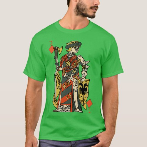 Vintage Character of Playing d of Diamonds T_Shirt