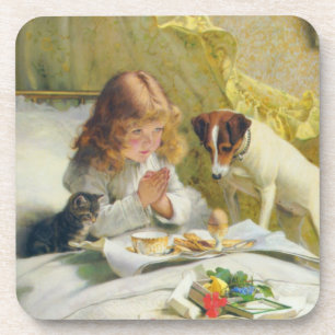 Vintage Charles Burton Barber Suspense Beverage Coaster