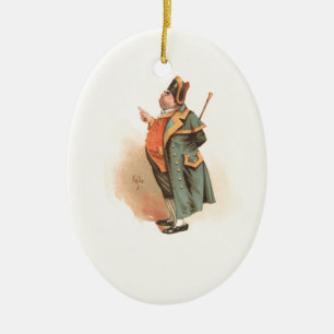 Vintage Charles Dickens Oliver Twist Mr. Bumble Ceramic Ornament
