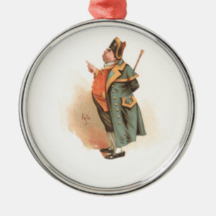 Vintage Charles Dickens Oliver Twist Mr. Bumble Metal Ornament