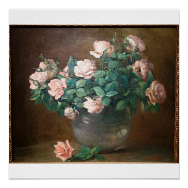 Vintage Charles Ethan Porter Roses Poster (Front)