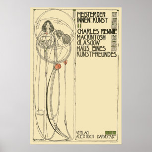 Vintage Charles Rennie Mackintosh Template Poster