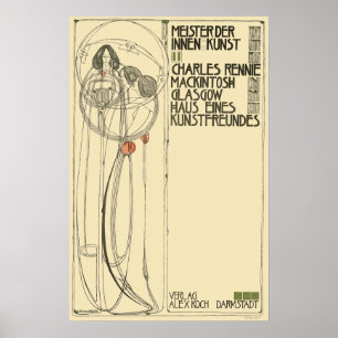 Vintage Charles Rennie Mackintosh Template Poster