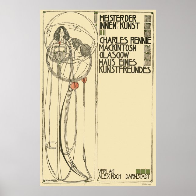 Vintage Charles Rennie Mackintosh Template Poster (Front)
