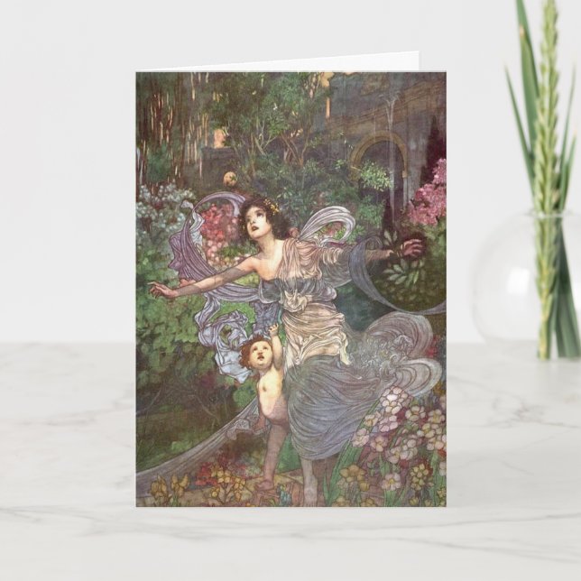 Vintage Charles Robinson The Sensitive Plant Card (Front)