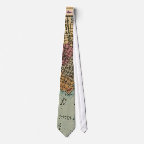 Vintage Charleston SC Civil War Map 1865 Neck Tie