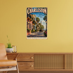Vintage Charleston South Carolina Travel Poster