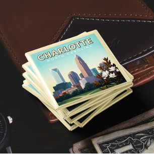 Vintage Charlotte North Carolina Magnet