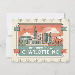 Vintage Charlotte Postcard Greetings from