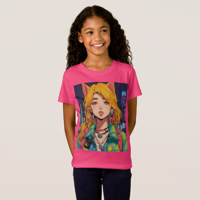 Vintage Charm Anime Style T-Shirt (Front Full)
