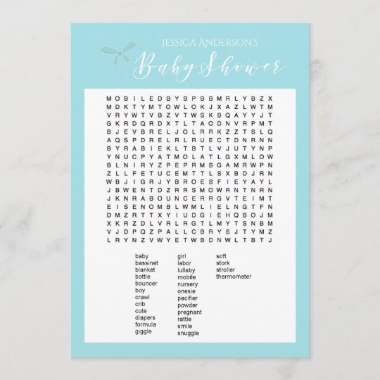 Vintage Charm Blue Baby Shower Word Search Game Zazzle Com Vintage Charm Blue Baby Shower Word Search Game Zazzle Com