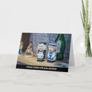 Vintage Charm - Chef & Maid Figurine Set Thank You Card