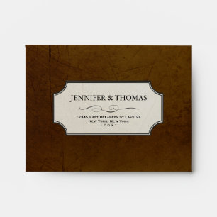 Vintage Charm Chocolate RSVP A2 Envelope