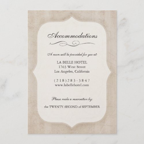 Vintage Charm Cream Monogram Wedding Enclosure Personalized Invitation