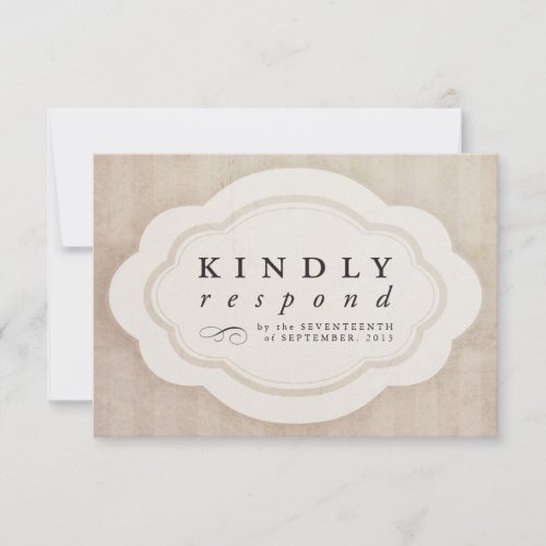 Vintage Charm Cream Response Cards Personalized Invites
