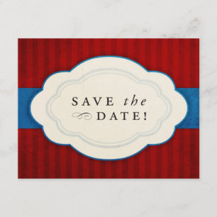 Vintage Charm Red, White and Blue Save the Dates Save The Date