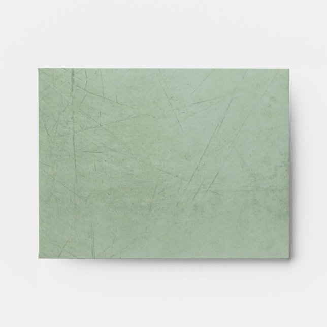 Vintage Charm Sage Green Custom A2 Envelope (Front)