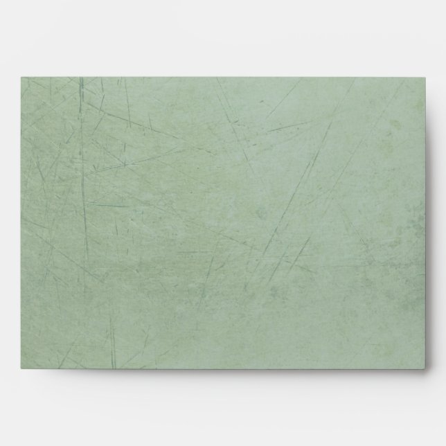 Vintage Charm Sage Green Custom A7 Envelope (Front)