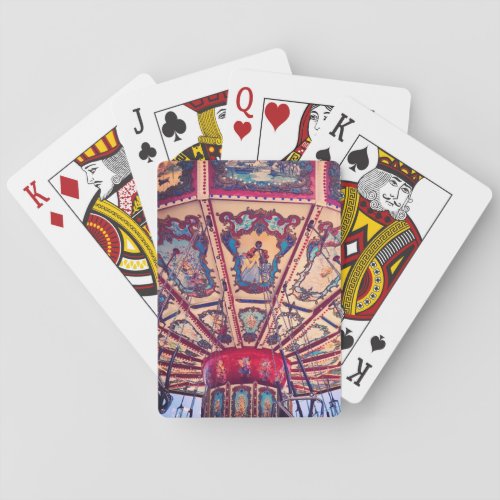 Vintage Chars Swing Fairground Ride Poker Cards