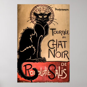 Vintage Chat Noir - Black Cat Poster