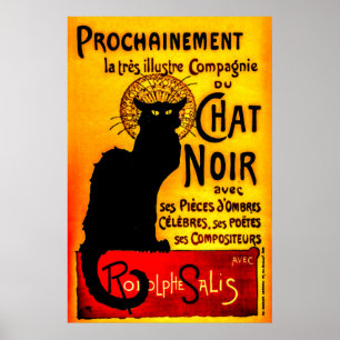Vintage Chat Noir - Black Cat Poster
