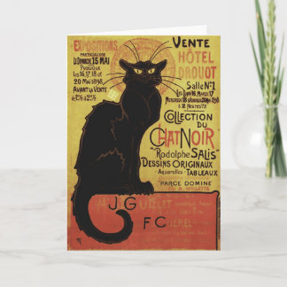 Vintage Chat Noir, Vente Hôtel Drouot Steinlen Card
