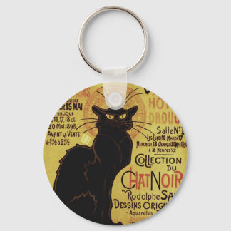Vintage Chat Noir, Vente Hôtel Drouot Steinlen Keychain