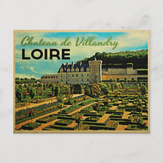 Vintage Chateau de Villandry Loire Postcard
