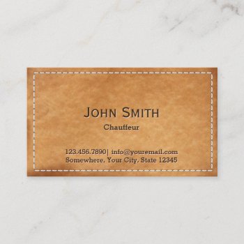 Vintage Chauffeur Driver Business Card by cardfactory at Zazzle