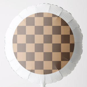 Vintage Checkered in Warm Browns Balloon