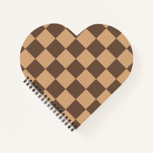 Vintage Checkered in Warm Browns Notebook