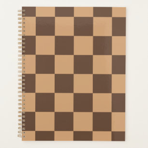 Vintage Checkered in Warm Browns Planner