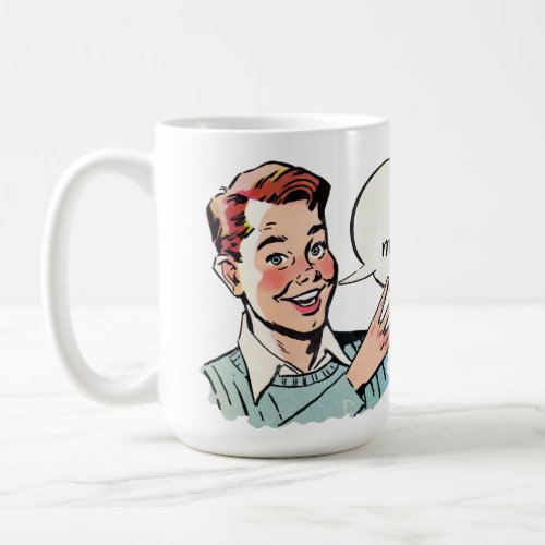 Vintage Cheeky Boy with Two_Finger Salute Coffee Mug
