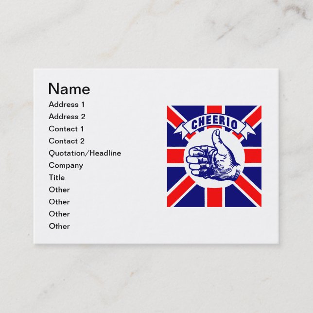 Vintage Cheerio Business Card (Front)