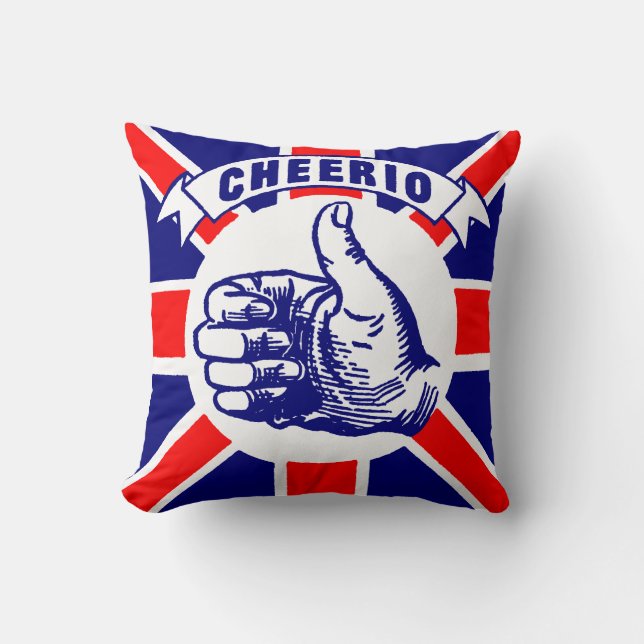 Vintage Cheerio Throw Pillow (Front)