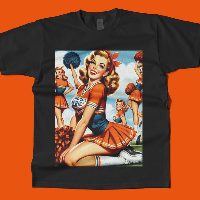 Vintage Cheerleaders Illustration T-Shirt (Creator Uploaded)