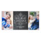 Vintage Cheers 2 Photos Holiday Photo Card