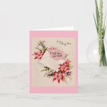 Vintage Cheery Get Well Card by Gypsify at Zazzle