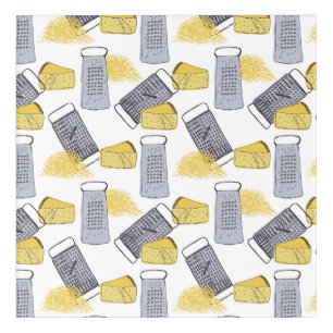 Vintage Cheese and Grater Pattern Acrylic Print