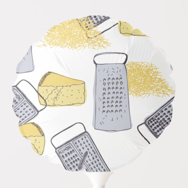 Vintage Cheese and Grater Pattern Balloon (Front)