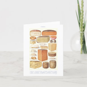 Vintage Cheese Illustration Note Card