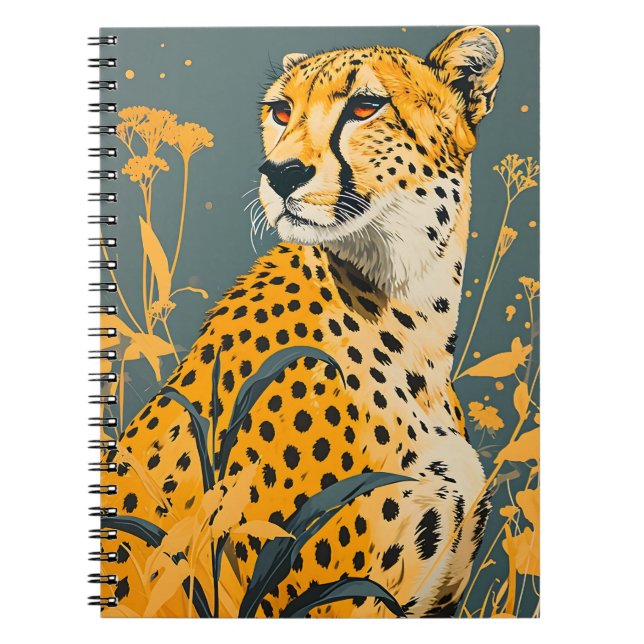 Vintage Cheetah  Notebook (Front)