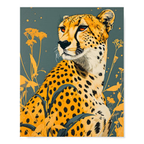 Vintage Cheetah  Poster