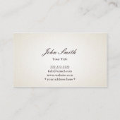 Vintage Chef Aged Paper Texture Catering Business Card (Back)