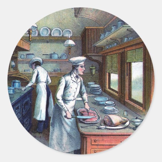 Vintage Chefs Kitchen Stickers