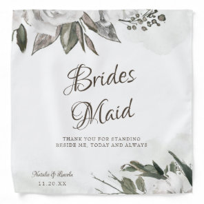 Vintage Cherish Bridesmaid Quote Handkerchief Bandana